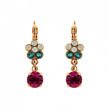 Cercei placati cu Aur roz de 24K, cu cristale originale, Memories of Montmartre | 1152/3-1146RG6