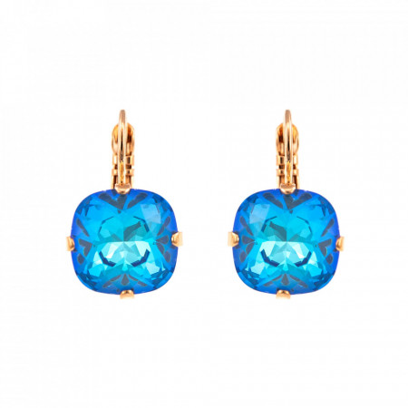 Cercei placati cu Aur roz de 24K, cu cristale Swarovski, Ocean DeLite | 1326/4-143RG6-Albastru-5413