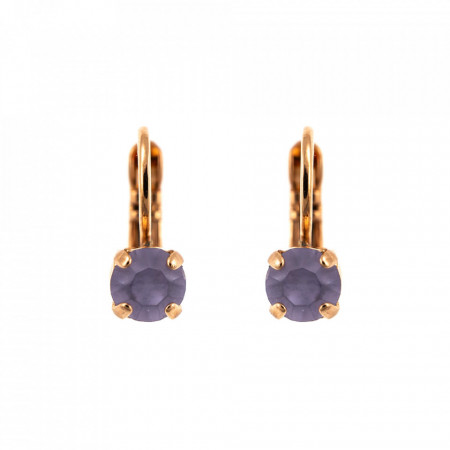 Cercei placati cu Aur roz de 24K, cu cristale Swarovski, Romance | 1425-37114RG6-Mov-5703