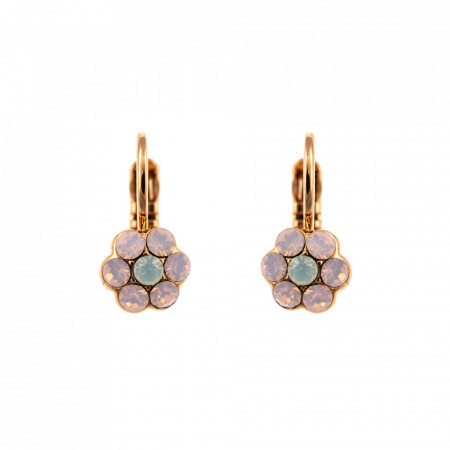 Cercei placati cu Aur roz de 24K, cu cristale Swarovski, Tiara Day | 1166/1-2333RG6-Alb/Roz-8953