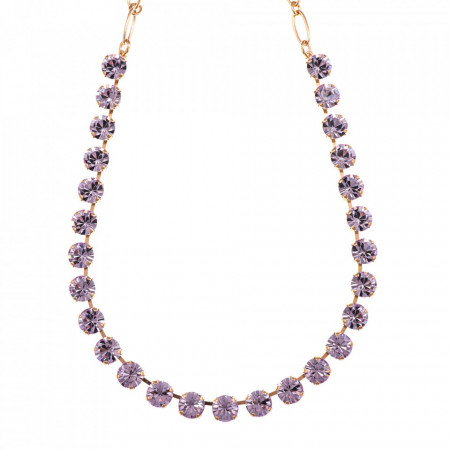 Colier placat cu Aur roz de 24K, cu cristale Swarovski, Violet - Colors | 3252-371371RG-Mov-6173
