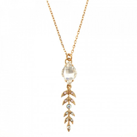 Pandantiv cu lant placat cu Aur roz de 24K, cu cristale Swarovski, Aura | 5628-1112RG-Multicolor-6993