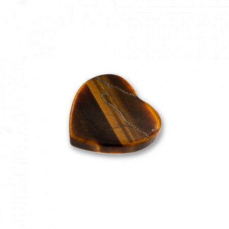 Piatra semipretioasa Heart Tiger Eye interschimbabila pentru Pandantivul Magic Pendant - Magic Love-Maro-8773