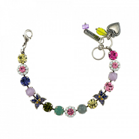 Bratara placata cu Argint 925, cu cristale Swarovski, Flower Power | 4063-M803SP-Multicolor-1074