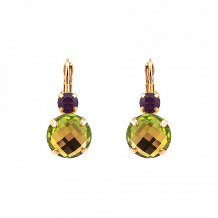 Cercei placati cu Aur roz de 24K, cu cristale Swarovski, Bohemian Rhapsody | 1037A-396222RG6-Mov-1474
