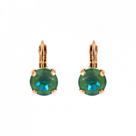 Cercei placati cu Aur roz de 24K, cu cristale Swarovski, Silky Sage DeLite | 1440-169RG6-Verde-5774