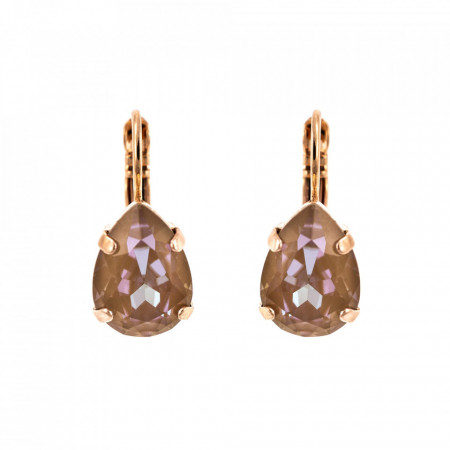Cercei placati cu Aur roz de 24K, cu cristale Swarovski, Cappuccino DeLite | 1032/1-148RG6-Multicolor-1384