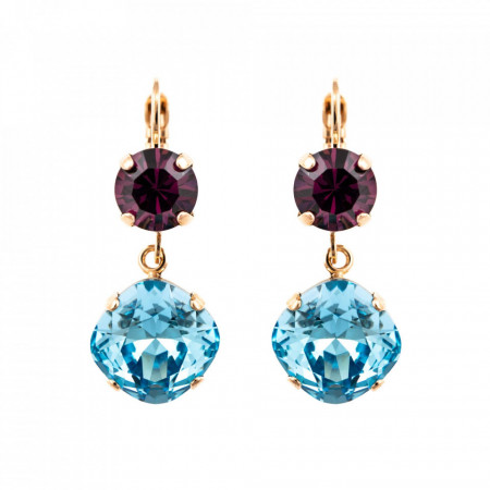 Cercei placati cu Aur roz de 24K, cu cristale Swarovski, Cotton Candy - The Sweet Life | 1326/0-144RG6-Multicolor-5384