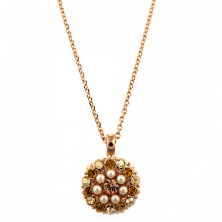 Pandantiv placat cu Aur roz de 24K, cu cristale originale, Guardian Angel - Breakfast at Tiffany’s | 5212-2010RG