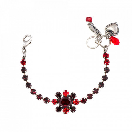 Bratara placata cu Argint 925, cu cristale Swarovski, Lady In Red | 4156/2-1070SP-Rosu-985