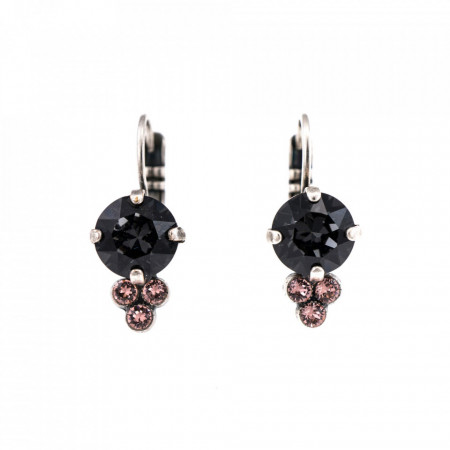Cercei placati cu Argint 925, cu cristale Swarovski, Black Diamond | 1010-1073SP6-Multicolor-1325