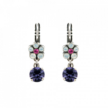 Cercei placati cu Argint 925, cu cristale Swarovski, Flower Power | 1152/3-803SP6-Multicolor-5305