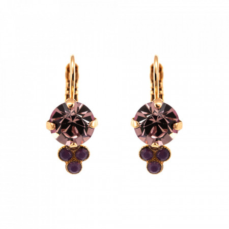 Cercei placati cu Aur roz de 24K, cu cristale Swarovski, Bohemian Rhapsody | 1010-1072RG6-Mov-9155