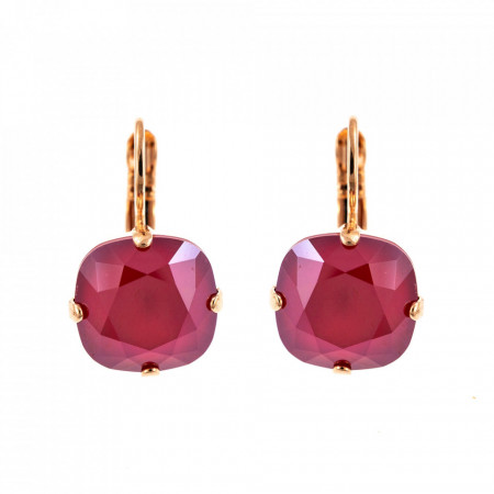 Cercei placati cu Aur roz de 24K, cu cristale Swarovski, Lady In Red | 1326/4-250RG6-Rosu-5425