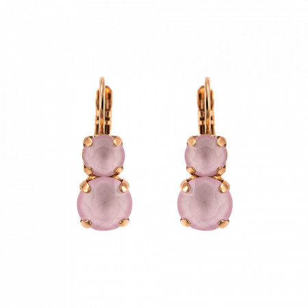 Cercei placati cu Aur roz de 24K, cu cristale Swarovski, Powder Rose | 1191-121121RG6-Roz-5465