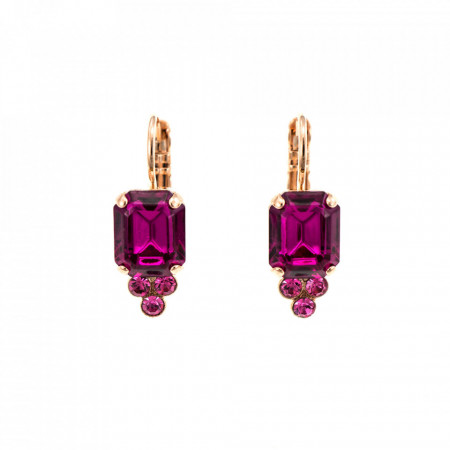Cercei placati cu Aur roz de 24K, cu cristale Swarovski, Happy Days | 1009-502209RG6-Roz-1315