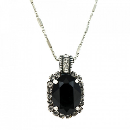 Pandantiv cu lant placat cu Argint 925, cu cristale Swarovski, Check Mate | 5522/5-280-1SP-Multicolor-6975