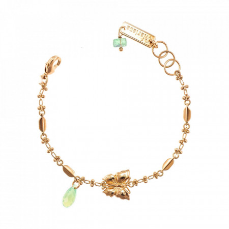 Bratara placata cu Aur roz de 24K, cu cristale Swarovski, Fern | 4622-294RG-Verde-1196