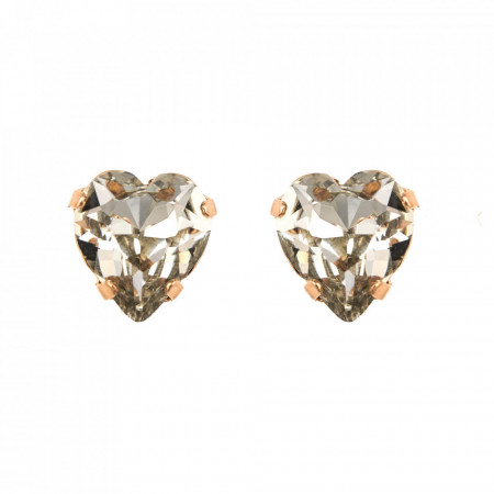 Cercei placati cu Aur roz de 24K, cu cristale Swarovski, Aura | 1100/2-001RG2-Transparent-1886