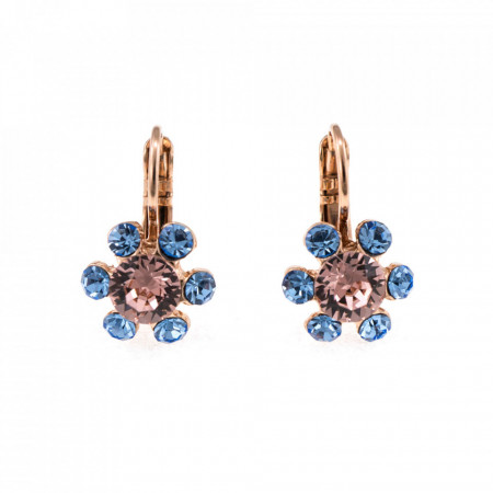 Cercei placati cu Aur roz de 24K, cu cristale Swarovski, California Dreaming | 1090/3-1067RG6-Multicolor-1826