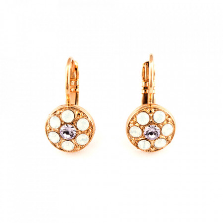 Cercei placati cu Aur roz de 24K, cu cristale Swarovski, Purple Rain | 1044/1-M83371RG6-Multicolor-1536