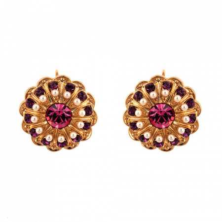 Cercei placati cu Aur roz de 24K, cu cristale originale, Take my Breath Away| 1189-1156RG6