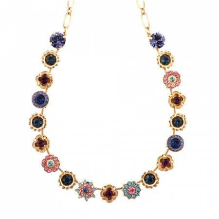 Colier placat cu Aur roz de 24K, cu cristale Swarovski, Cotton Candy - The Sweet Life | 3123-144RG-Multicolor-6096