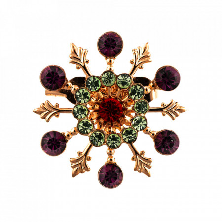 Brosa placata cu Aur roz de 24K, cu cristale originale, Take my Breath Away | 2007-1156RG6