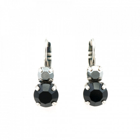 Cercei placati cu Argint 925, cu cristale Swarovski, Check Mate | 1190-280SP6-Negru-5447