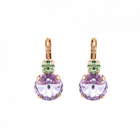 Cercei placati cu Aur roz de 24K, cu cristale Swarovski, California Dreaming | 1037R-1063RG6-Multicolor-1477