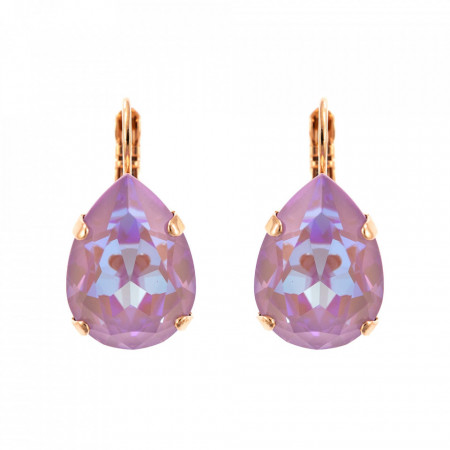 Cercei placati cu Aur roz de 24K, cu cristale Swarovski, Lavender | 1098/5-144RG6-Multicolor-1857