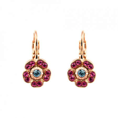 Cercei placati cu Aur roz de 24K, cu cristale originale, Memories of Montmartre | 1504/2-1146RG6