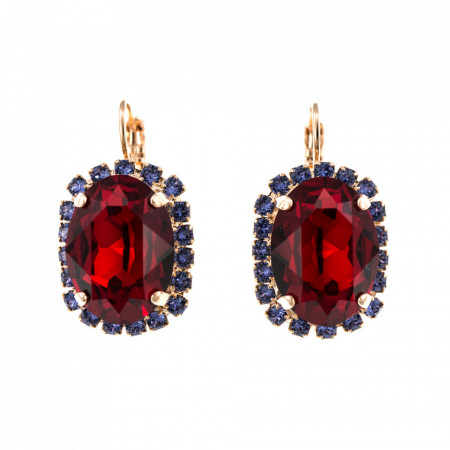 Cercei placati cu Aur roz de 24K, cu cristale Swarovski, Xenia - Odyssey | 1090/1-1091RG6-Multicolor-1807