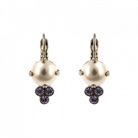 Cercei placati cu rodiu, cu cristale Swarovski, Romance | 1010-139-10RO6-Multicolor-1337