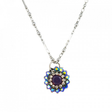 Pandantiv cu lant placat cu Argint 925, cu cristale Swarovski, Imagine | 5163-1003SP-Multicolor-6487