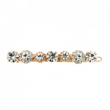 Agrafa de par placata cu Aur roz de 24K, cu cristale Swarovski, On a Clear Day | 9519-001001RG-Transparent-6228