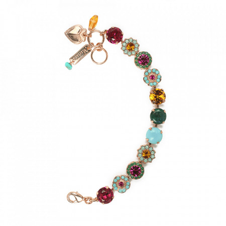 Bratara placata cu Aur roz de 24K, cu cristale Swarovski, Happy Days | 4084-1007rg-Multicolor-1098