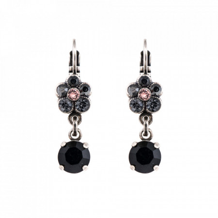 Cercei placati cu Argint 925, cu cristale Swarovski, Black Diamond | 1152/3-1073SP6-Multicolor-2058