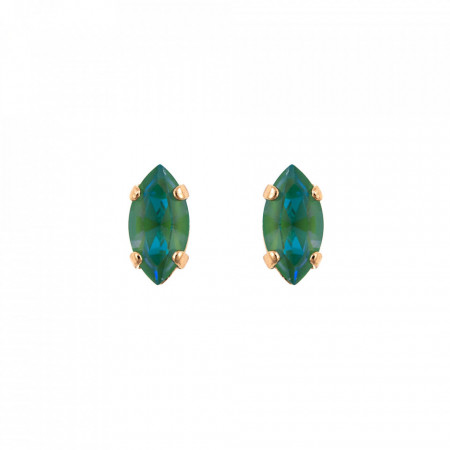 Cercei placati cu Aur roz de 24K, cu cristale Swarovski, Silky Sage DeLite | 1633/51-169RG2-Verde-6168