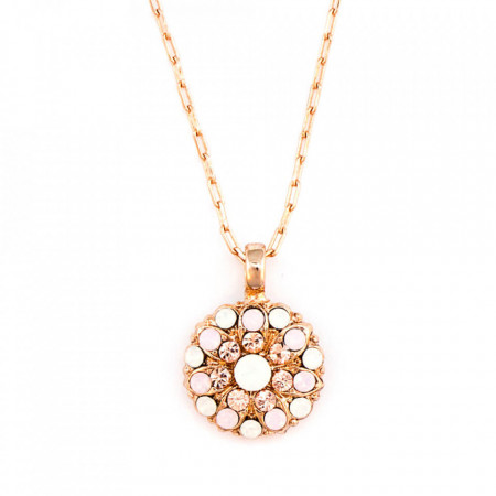 Pandantiv cu lant placat cu Aur roz de 24K, cu cristale Swarovski, Guardian Angel | 5212-2333RG-Multicolor-6818