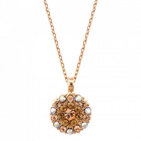 Pandantiv cu lant placat cu Aur roz de 24K, cu cristale Swarovski, Guardian Angel | 5212-362RG-Auriu-6828