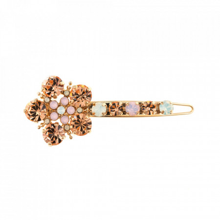 Agrafa de par placata cu Aur roz de 24K, cu cristale Swarovski, Tiara Day | 9404-2333RG-Multicolor-6219