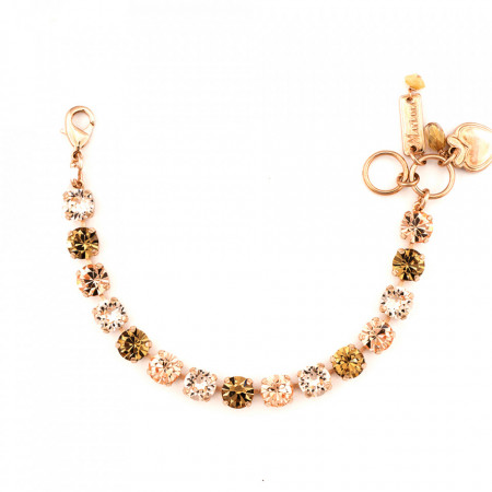 Bratara placata cu Aur roz de 24K, cu cristale Swarovski, Jackie | 4252-39132RG-Bej-1069