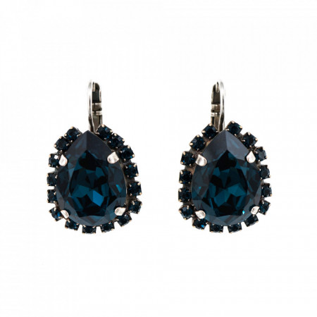 Cercei placati cu Argint 925, cu cristale Swarovski, Nightfall | 1098/3-1069SP6-Albastru-1839