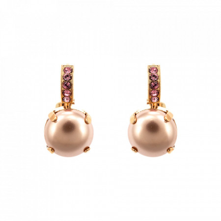 Cercei placati cu Aur roz de 24K, cu cristale Swarovski, Antigua | 1056-223-1RG6-Roz-8509