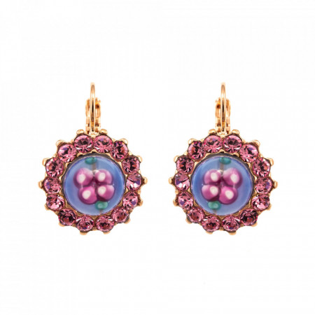Cercei placati cu Aur roz de 24K, cu cristale Swarovski, California Dreaming | 1317-1068RG6-Multicolor-5619