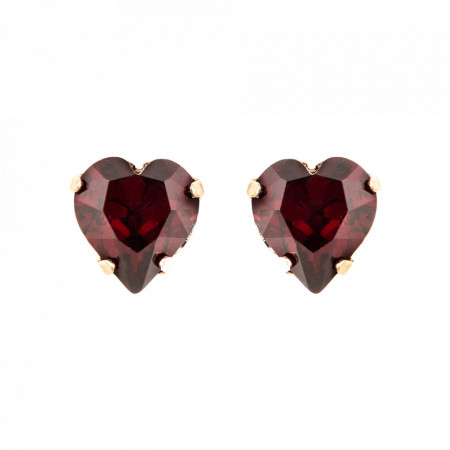 Cercei placati cu Aur roz de 24K, cu cristale Swarovski, Lady in Red | 1100/2-208RG2-Rosu-1899
