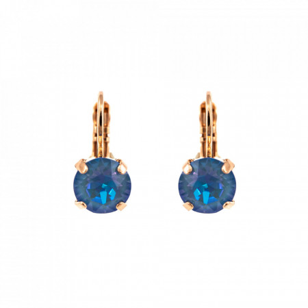 Cercei placati cu Aur roz de 24K, cu cristale Swarovski, Ocean DeLite | 1440-143RG6-Albastru-5769