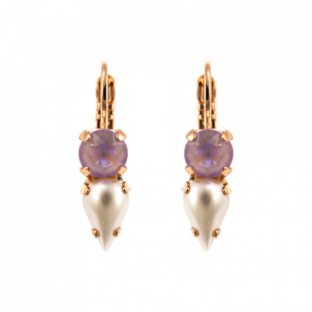 Cercei placati cu Aur roz de 24K, cu cristale Swarovski, Romance | 1030/8-139-10RG6-Multicolor-1369