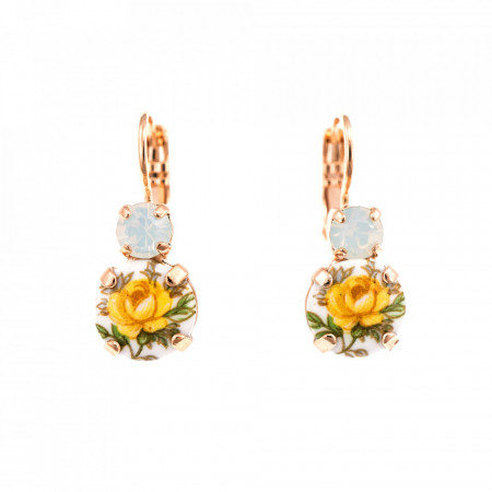 Cercei placati cu Aur roz de 24K, cu cristale Swarovski, Yellow Brick Road | 1062-203RG6-Galben-1599